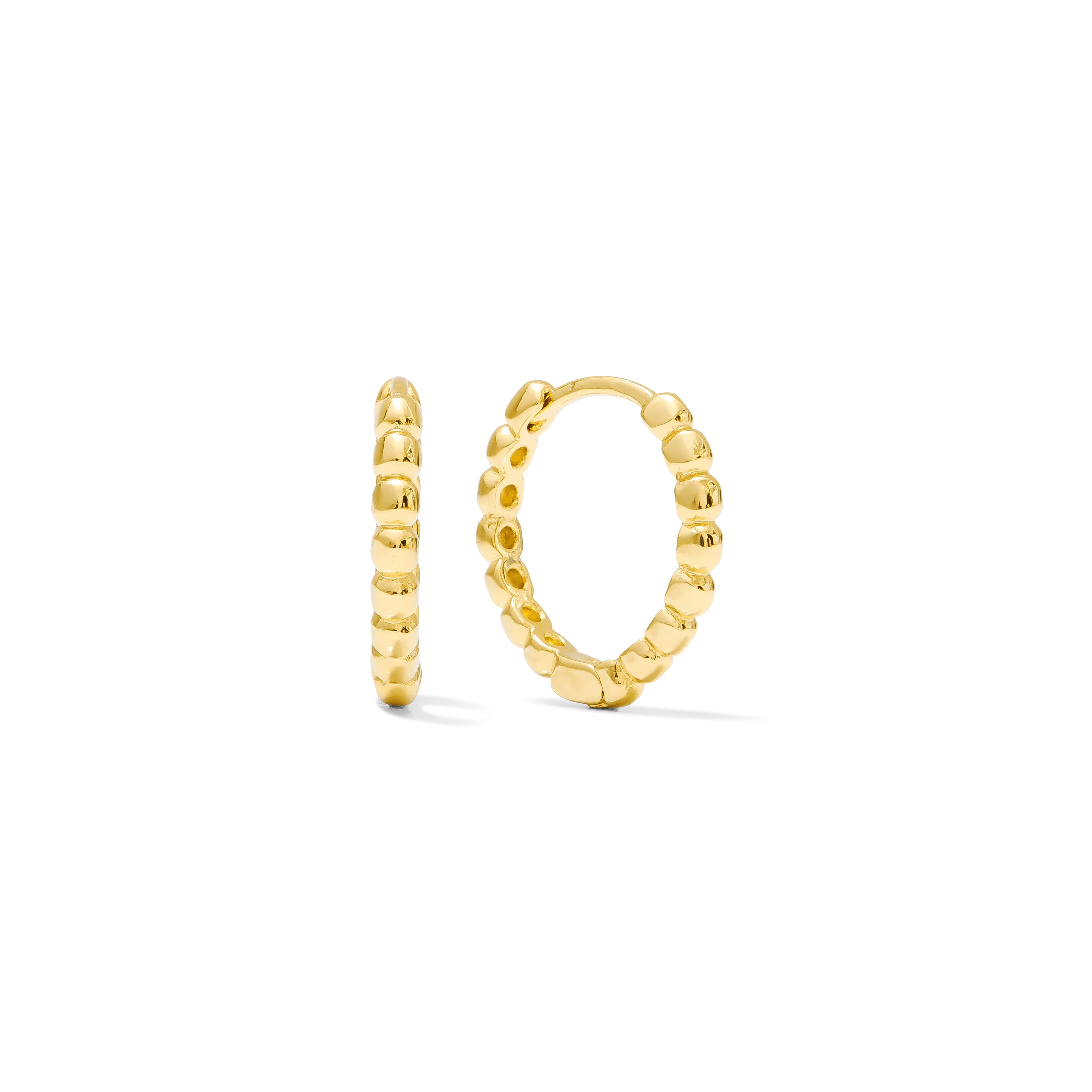 Huggie Clicker • Beaded Hoop • Large • 18mm