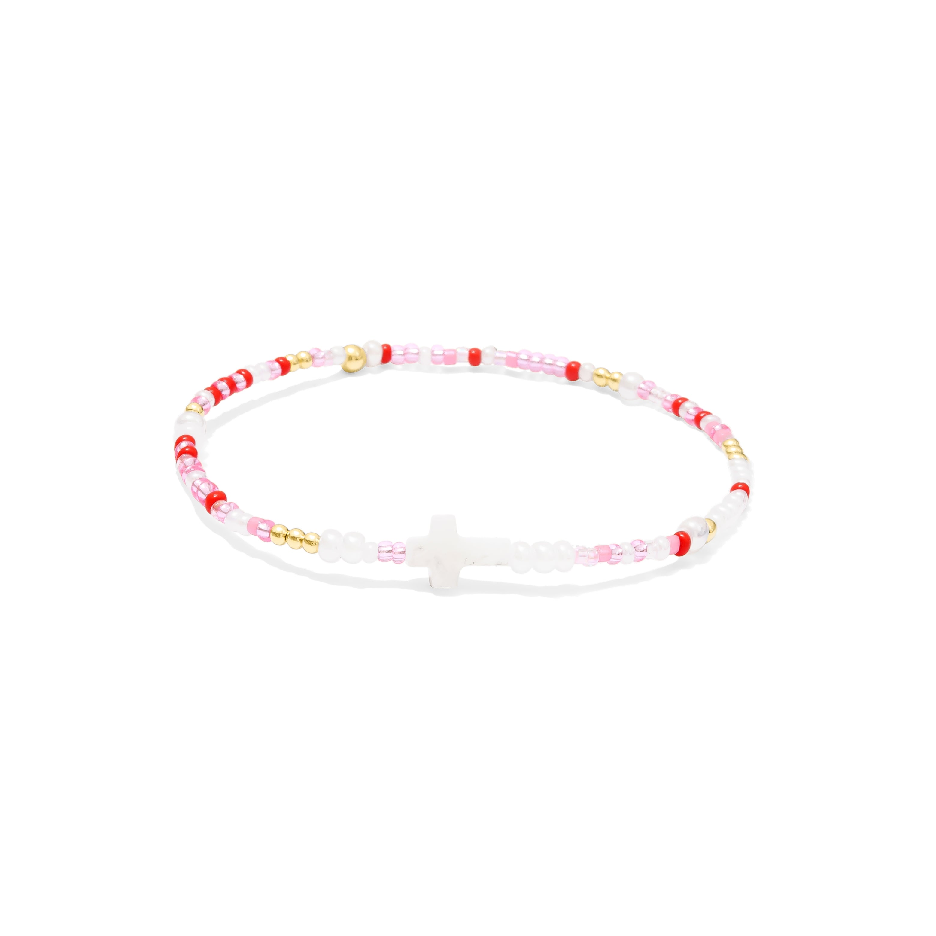 Jules and Bee,  Ella Cross Collection, Pink Red and White