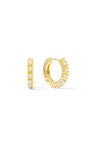 Huggie Clicker • Round Cubic Hoop Earrings • 13mm