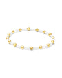 Signature Cadence • 4mm Gold • White Bead Bracelet